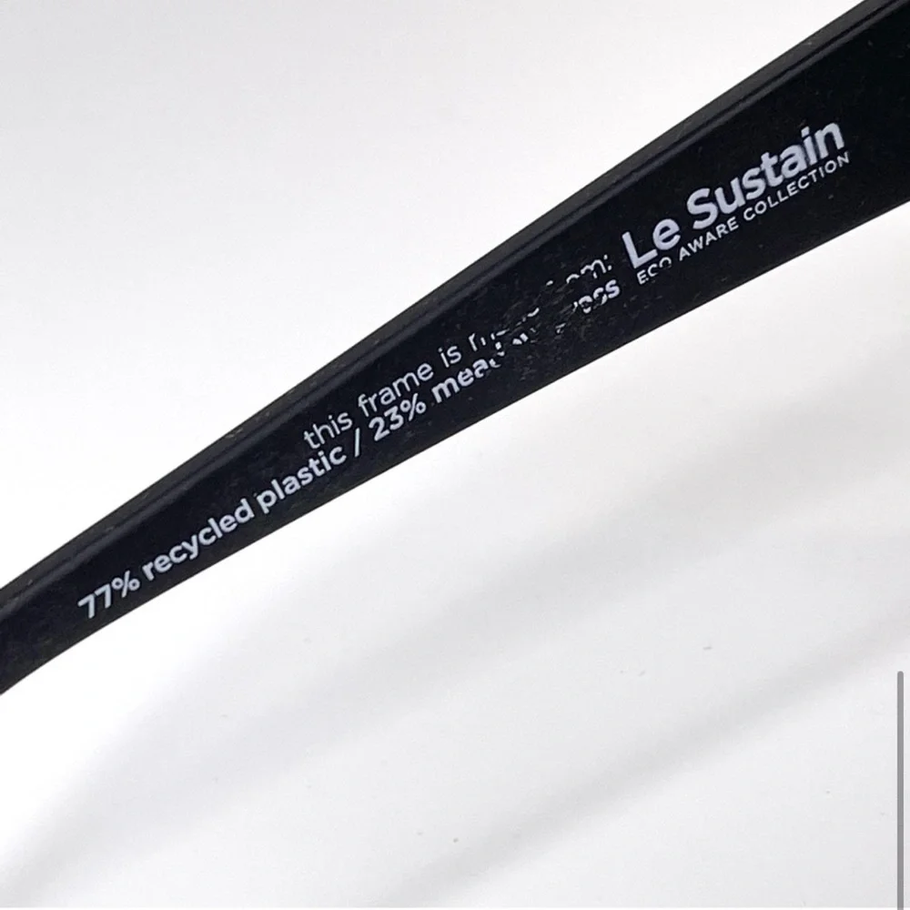 LE SPECS Hourgrass NEW Black Matte Cat Eye Sunglasses